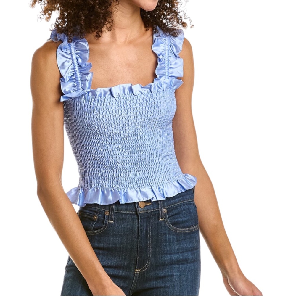 Amanda Uprichard Adelene Silk Top SZ S